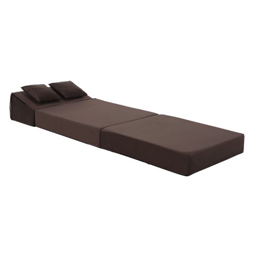 Összecsukható matrac/fotel, 2v1, barna Taupe, PELOS
