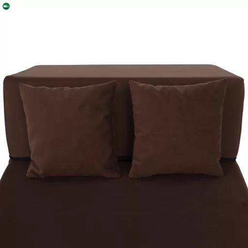 Összecsukható matrac/fotel, 2v1, barna, PELOS