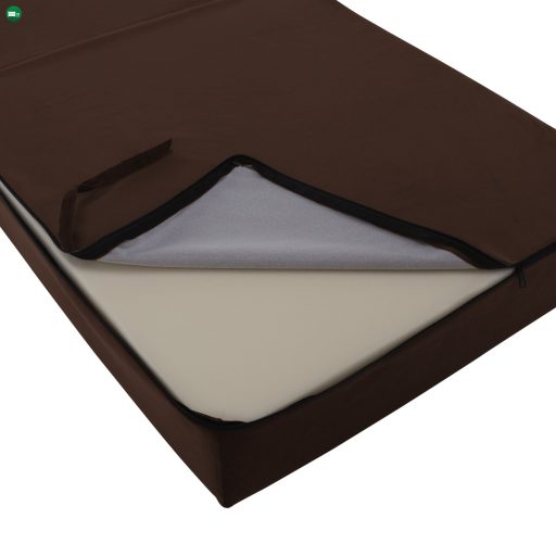 Összecsukható matrac/fotel, 2v1, barna, PELOS