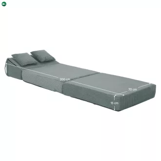 Összecsukható matrac/fotel, 2v1, mentol, PELOS