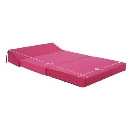 Összecsukható matrac/fotel, 2v1, rózsaszín magenta, VEDIS