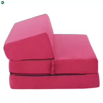   Összecsukható matrac/fotel, 2v1, rózsaszín magenta, VEDIS
