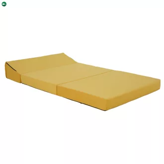 Összecsukható matrac/fotel, 2v1, sárga, VEDIS
