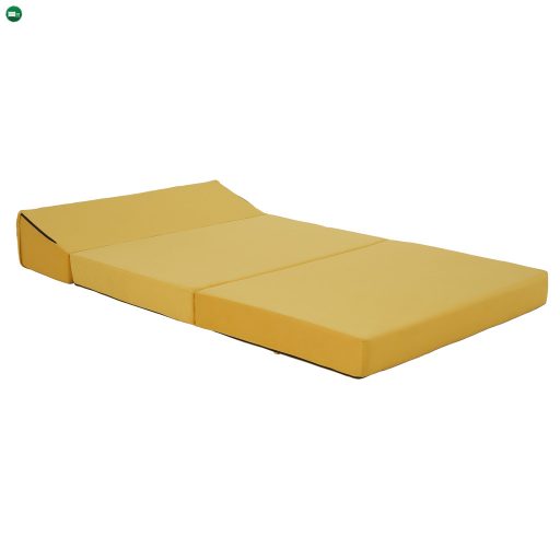 Összecsukható matrac/fotel, 2v1, sárga, VEDIS