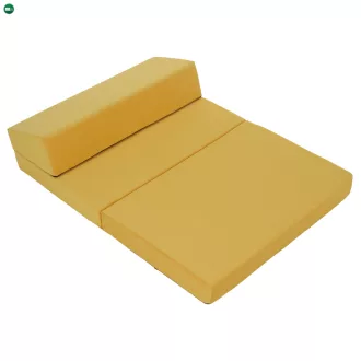 Összecsukható matrac/fotel, 2v1, sárga, VEDIS