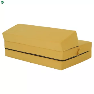 Összecsukható matrac/fotel, 2v1, sárga, VEDIS
