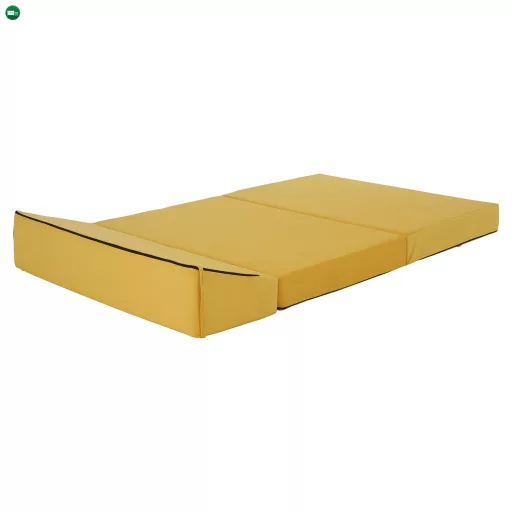 Összecsukható matrac/fotel, 2v1, sárga, VEDIS