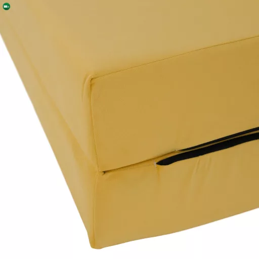 Összecsukható matrac/fotel, 2v1, sárga, VEDIS