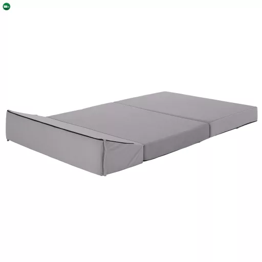 Összecsukható matrac/fotel, 2v1, világosszürke, VEDIS