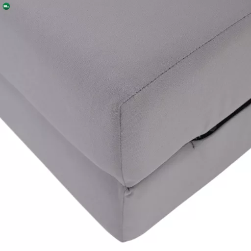 Összecsukható matrac/fotel, 2v1, világosszürke, VEDIS