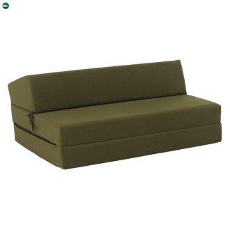 Összecsukható matrac/fotel, 2v1, olivazöld, VEDIS