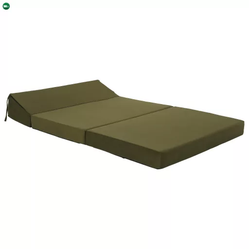 Összecsukható matrac/fotel, 2v1, olivazöld, VEDIS