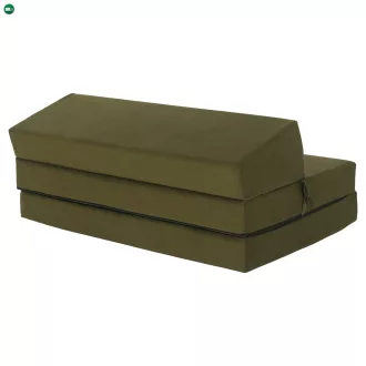 Összecsukható matrac/fotel, 2v1, olivazöld, VEDIS