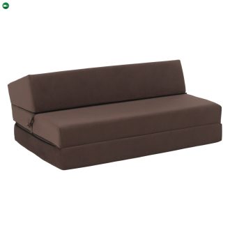 Összecsukható matrac/fotel, 2v1, barna Taupe, VEDIS