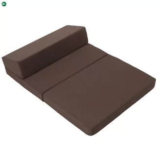 Összecsukható matrac/fotel, 2v1, barna Taupe, VEDIS