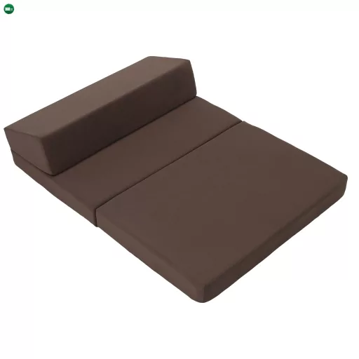 Összecsukható matrac/fotel, 2v1, barna Taupe, VEDIS