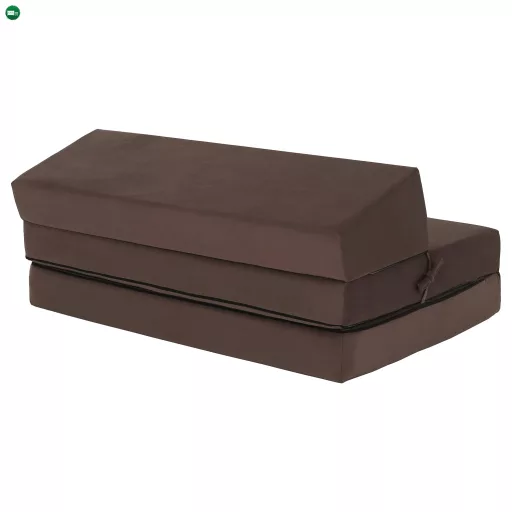 Összecsukható matrac/fotel, 2v1, barna Taupe, VEDIS