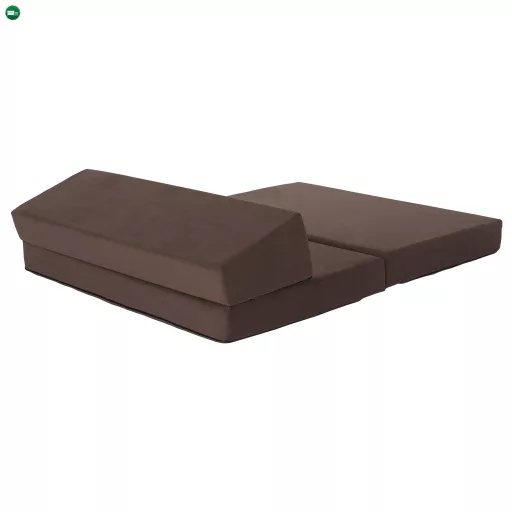 Összecsukható matrac/fotel, 2v1, barna Taupe, VEDIS