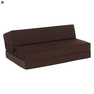 Összecsukható matrac/fotel, 2v1, barna, VEDIS