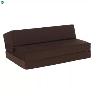 Összecsukható matrac/fotel, 2v1, barna, VEDIS