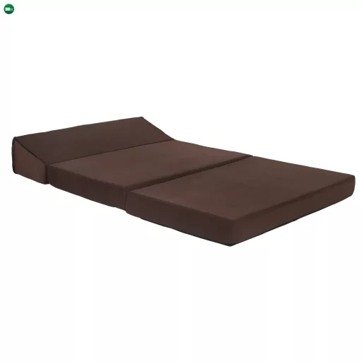 Összecsukható matrac/fotel, 2v1, barna, VEDIS