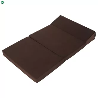 Összecsukható matrac/fotel, 2v1, barna, VEDIS