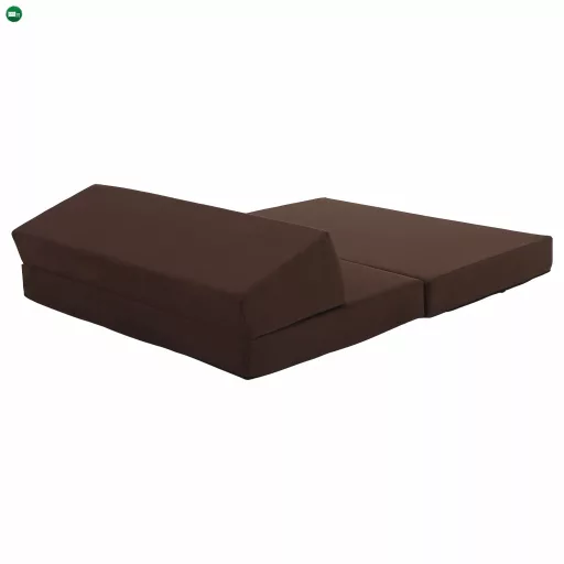 Összecsukható matrac/fotel, 2v1, barna, VEDIS