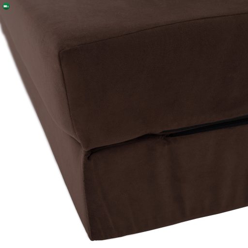 Összecsukható matrac/fotel, 2v1, barna, VEDIS