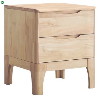 Éjjeliszekrény, masszív fa, természetes, FERB
