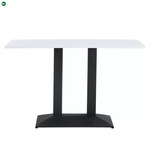 Bisztró asztal, fehér/fekete, 120x60 cm, RINALDO TYP 2