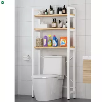 Polcállvány WC fölé, tölgy natural/fehér, BALRAM