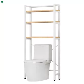 Polcállvány WC fölé, tölgy natural/fehér, BALRAM