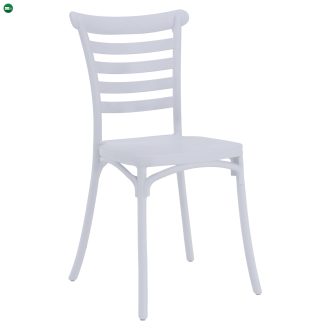 Rakásolható szék, fehér, SAVITO