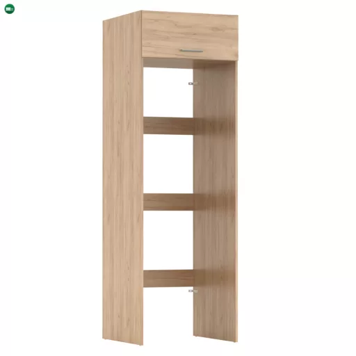 Szekrény mosógép és szárítógép fölé, artisan tölgy, JERGI