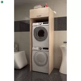   Szekrény mosógép és szárítógép fölé, sonoma tölgy, JERGI