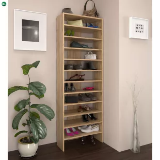 Magas polcállvány/cipőtartó, artisan tölgy, OSKI