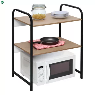 Polcállvány, fekete/barna, BAYAN