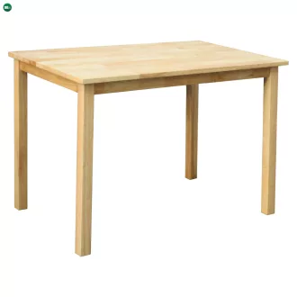 Étkezőgarnitúra 1+4, tömör fa, természetes, LOAK