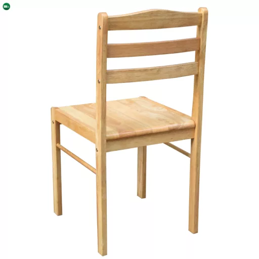 Étkezőgarnitúra 1+4, tömör fa, természetes, LOAK