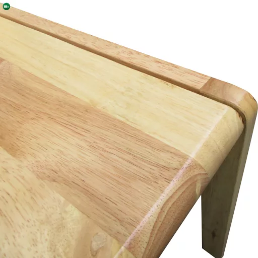 Étkezőgarnitúra 1+4, tömör fa, természetes, LOAK