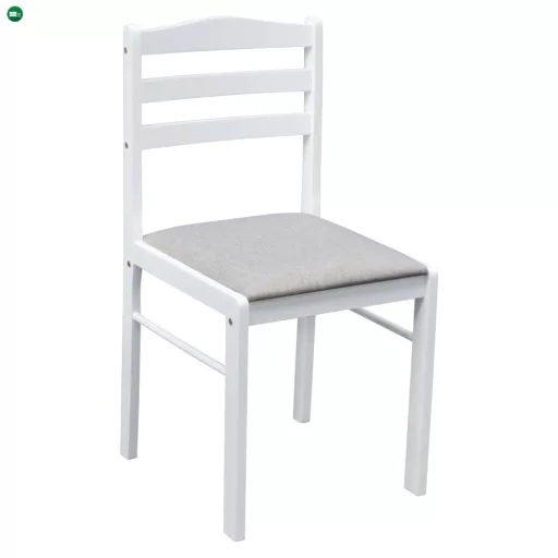 Étkezőgarnitúra 1+4, fehér/bézsesszürke, SOMIN