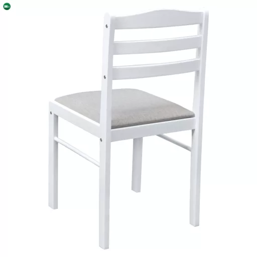 Étkezőgarnitúra 1+4, fehér/bézsesszürke, SOMIN