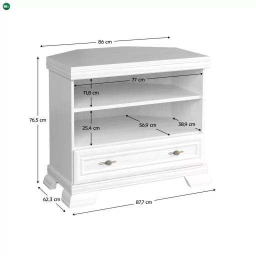 TV szekrény/asztal, sosna andersen, KORA KRTN