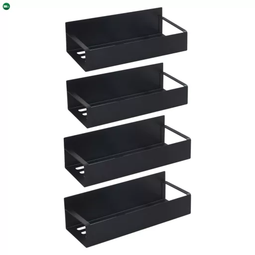 Polcok, 4 db, fekete, ZOBER TYP 2