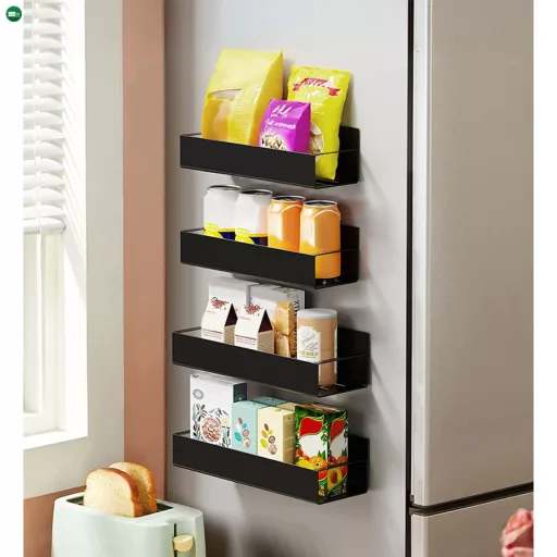 Polcok, 4 db, fekete, ZOBER TYP 2