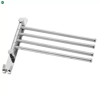 Törülközőtartó, ezüst, HOLDER