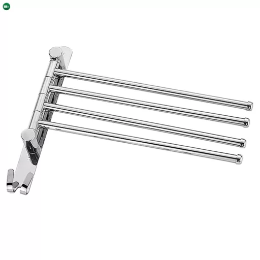 Törülközőtartó, ezüst, HOLDER