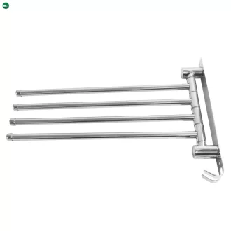 Törülközőtartó, ezüst, HOLDER