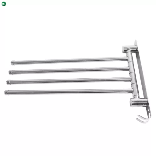 Törülközőtartó, ezüst, HOLDER