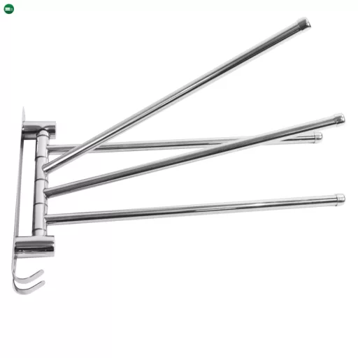 Törülközőtartó, ezüst, HOLDER
